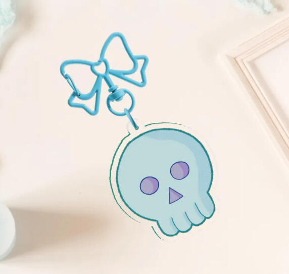 Kawaii Skull pastel keychain