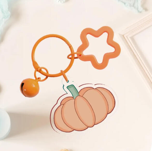 Kawaii pumpkin pastel keychain