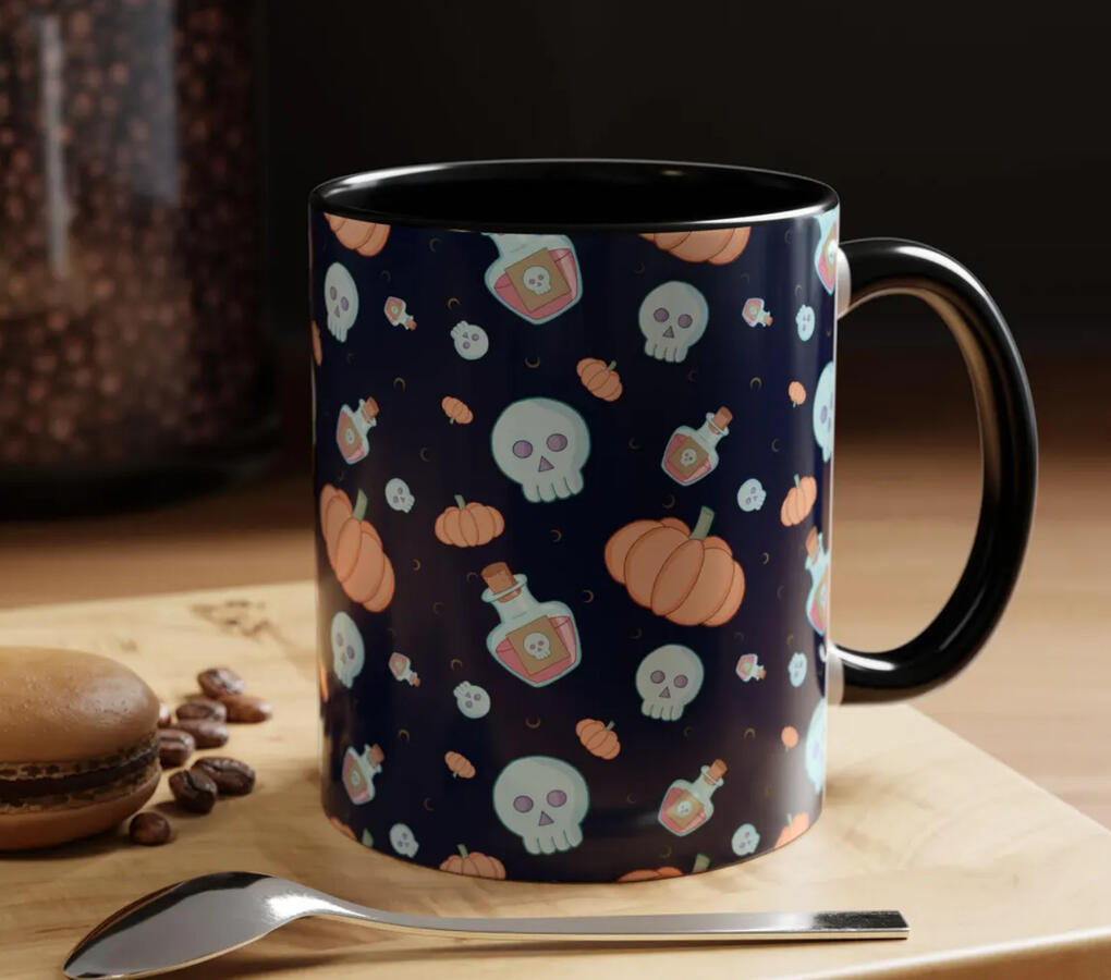 Halloween cute seamless mug