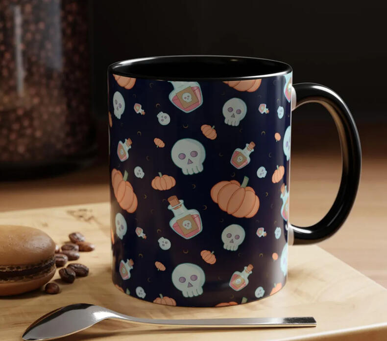 Halloween cute seamless mug