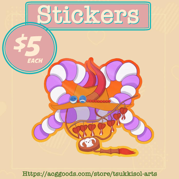 One Piece YamaAce Colored Edge Die Cut Stickers