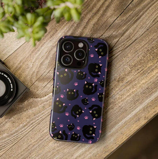 black cat phone case