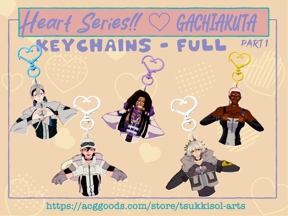 Heart series keychains full