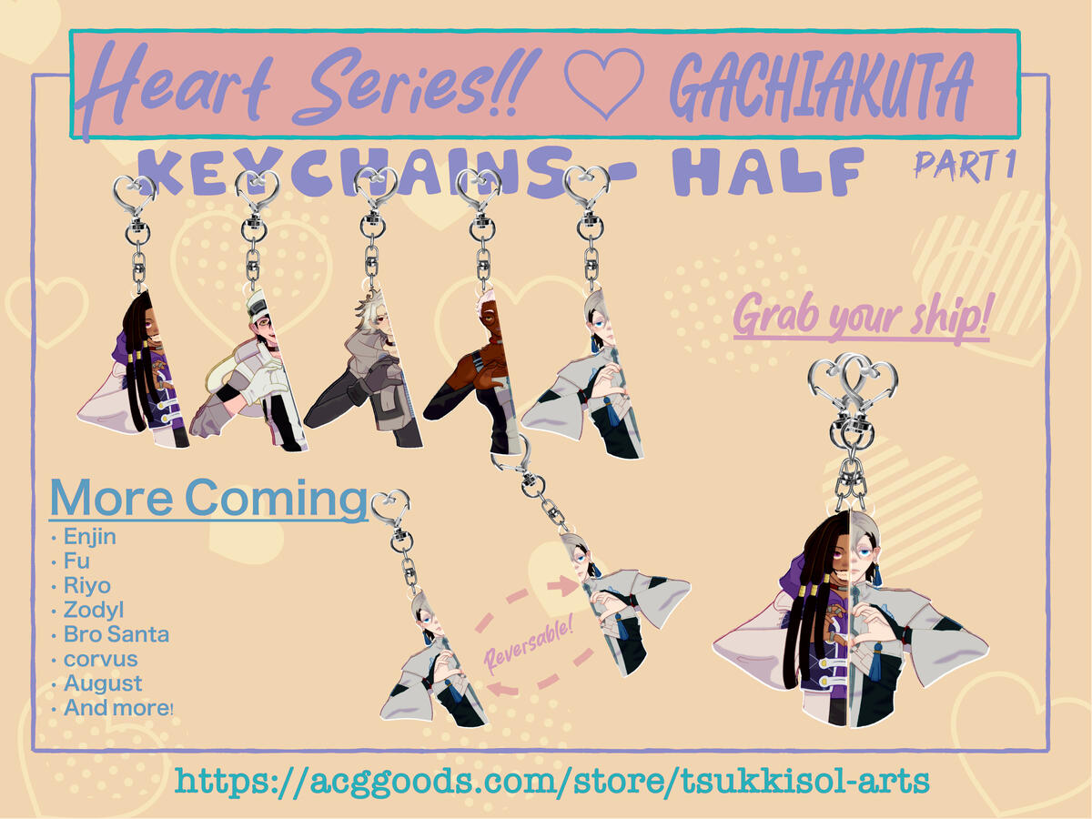 Heart series half keychains