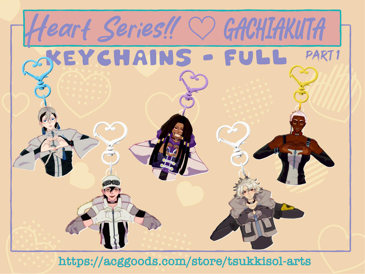 Heart series keychains full