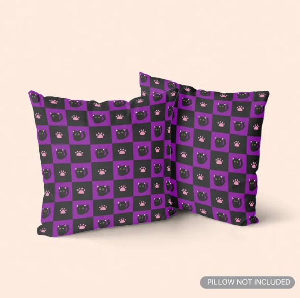 Black Cat Double-sided Print Pillowcase - Double-sided Print