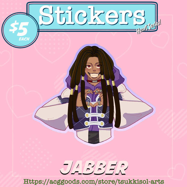 Heart Series Jabber - Gachiakuta Stickers