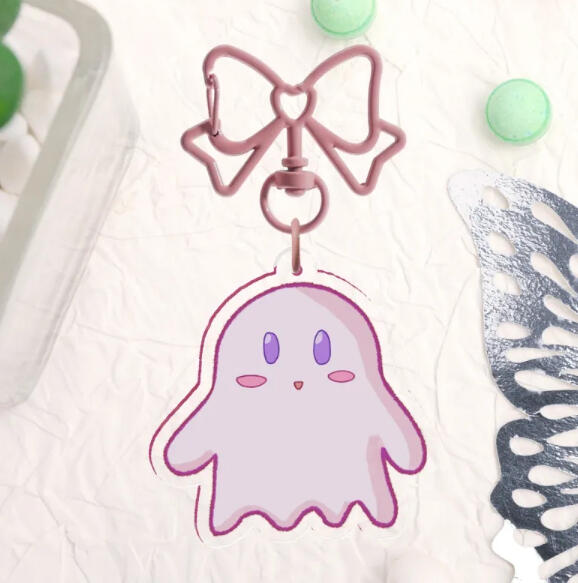 Kawaii Ghost pastel keychain