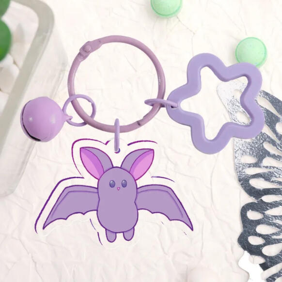 Kawaii Bat pastel keychain